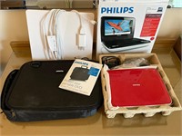 Philips Portable DVD Player & Case