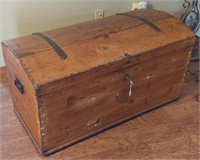 Large Antique Trunk w/Dovetail Joints