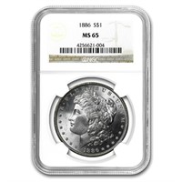 1878-1904 MS65 GEM NGC Morgan Silver Dollar