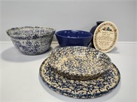 Blue and White Stoneware Dishes