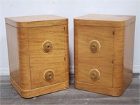 Pair of Art Deco-style nightstands