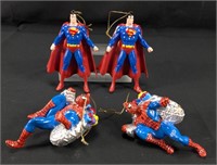 Superman & Spiderman Ornaments