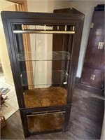 Display cabinet w glass shelves sizes in pics