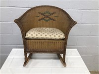 Youth Size Vtg. Wicker Rocking Chair