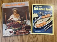 Lot of 2 VTG Cook Books She Cooks by Ear & Fish