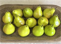 SET of 13 Decorative Faux Bright Green Pears