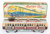 JAPAN TIN FRICTION UNION PACIFIC TROLLEY w/ BOX