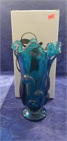 (1) Fenton Avon Blue/Turquoise Vase w/ Box