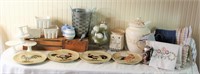 Farmhouse Country Decor & Serving Plates, Stands