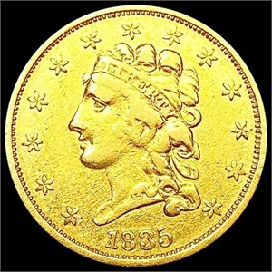 1835 $2.50 Gold Quarter Eagle LIGHTLY CIRCULATED
