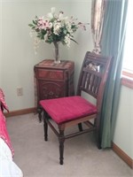 Antique Smoking Stand & Antique Chair
