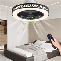 $180 NFOD Ceiling Fans with Lights,20"Bladeless
