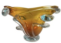 OUTSTANDING Huge DEXTER Dichroic Twist Glass Bowl