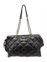 Salvatore Ferragamo Black Leather Shoulder Bag