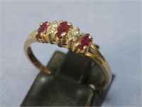 14kt Gold W/Ruby Ring Hallmarked