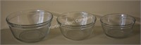 (K1) Nest of 3 Anchor Hocking Mixing Bowls