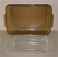 (K2) Pair of Glass Baking Dishes
