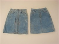 Lot Of 2 Vintage 1980s Denim Skirts