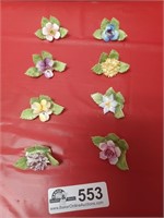 8 Royal Adderley floral minitures