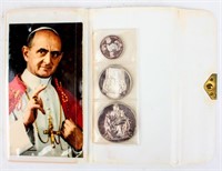 Coin 3 Coin Set  Pope with Portrait Silver