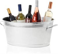 True Classic Oval Ice Bucket, Galvanized Metal Dri