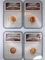 2000-S, 05-S, 11-S, 12-S Cent NGC PF69 RD UCAM