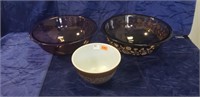 (3) Assorted Pyrex Bowls