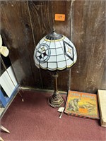 Vintage Stained Glass Steeler Lamp Working