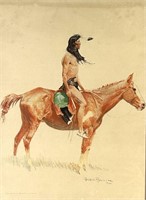 Frederic Remington "A Cheyenne Buck" Lithograph