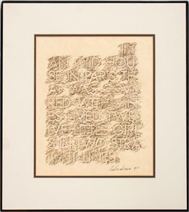 Julian LaVerdiere "Untitled" Typography Lithograph
