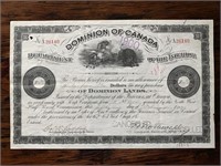 Very Rare 1902 Dominion of Canada Metis Bond