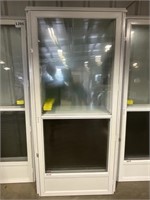 34" RH Half View Storm Door in White x 2Pcs