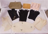 3 pair ladies gloves - Crocheted ladies ear cover