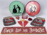 Group of Love-Themed Signs & Decor