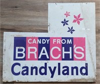 Vintage Brach's Candy Advertising Sign. Measures