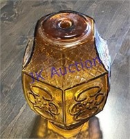 Amber glass light cover larger