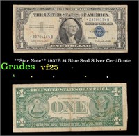 **Star Note** 1957B $1 Blue Seal Silver Certificat