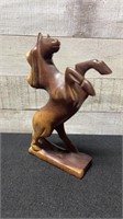Hand Crafted Wooden Horse Statue 8" High