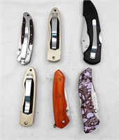 (6) Folding/Lockback Pocket Knives