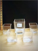 Square glass jars