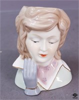 Porcelain Lady Head Vase