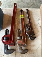 20", 14", 10" pipe wrenches