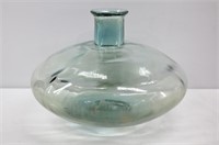 Large Aqua Glass Jug / Vase  11" x 16"