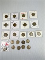 (21) Buffalo Nickels Various Dates