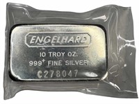 Engelhard 10 oz. .999 Silver bar