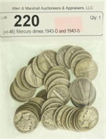 (+/-46) Mercury dimes 1943-D and 1943-S