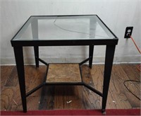 Glass End Table 24.5x24.5x24"