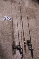 5 Fishing Rods 4 Have Reels
