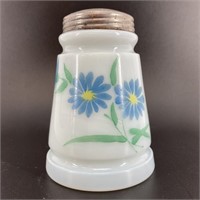 Milk Glass Painted Cornflower Sugar Shaker
