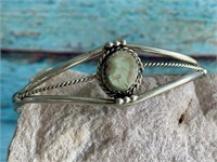 Turquoise Stone Sterling Cuff
